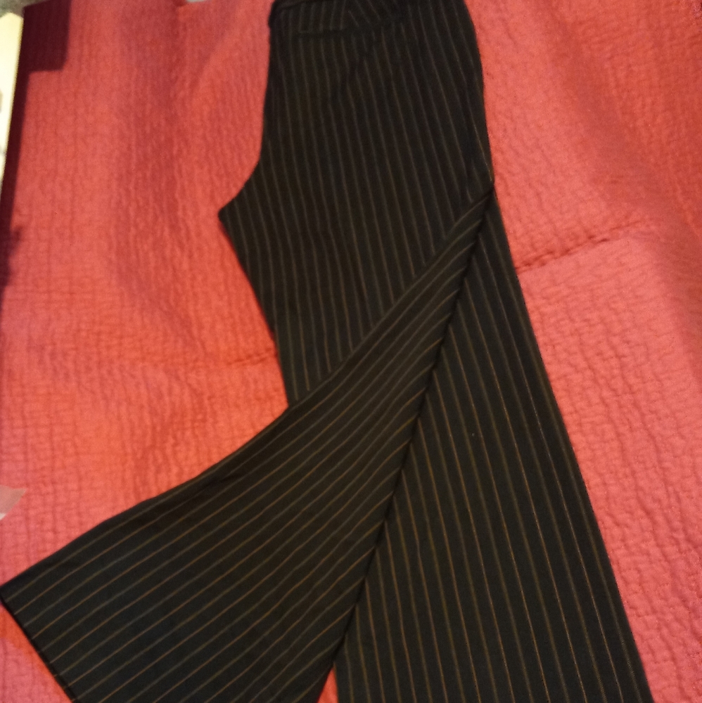 Express pants, Sixe 14, NWT, black and orange lines.